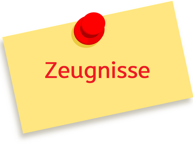 Zeugnisse