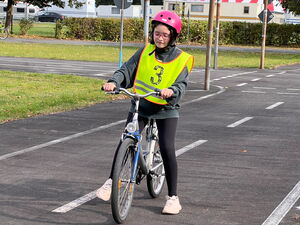 Kind beim Fahrradtraining