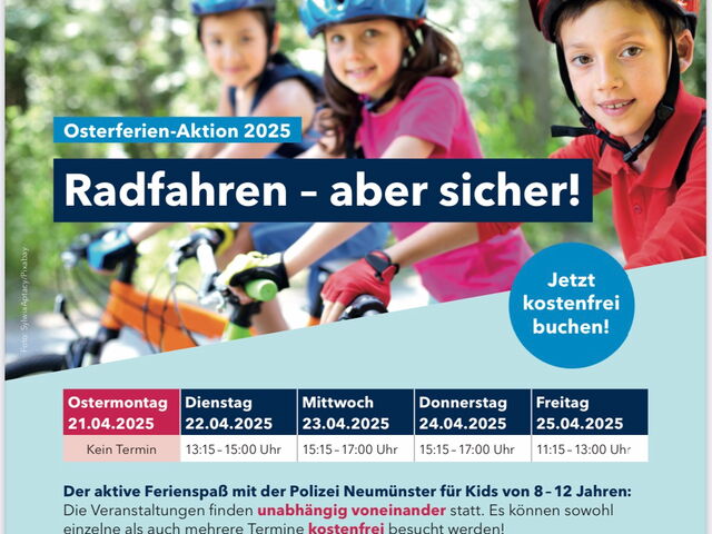 Aktionsplakat Radfahren - aber sicher